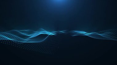 Dalgalar ve noktalarla soyut arkaplan