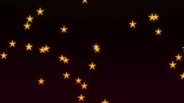 Altın yıldızlı Noel arkaplanı ve bokeh.