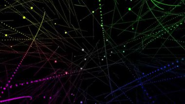 Soyut teknoloji geçmişi. Bilim ve ağ noktaları birleştiriyor. 3d oluşturma