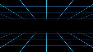 Siyah arkaplan üzerindeki neon ışık çizgileri, vektör illüstrasyonu.