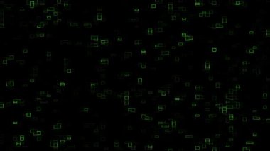 Koyu yeşil arkaplan ve dikdörtgenler. Dikdörtgenli modern geometrik soyut çizim. İşiniz için modern tasarım.