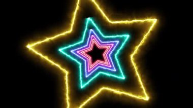 Parlayan yıldızın soyut arkaplanı