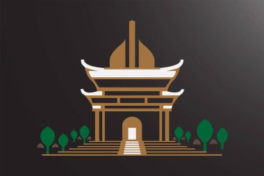 Geleneksel binaların ve doğal elementlerin çizimi