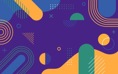 Soyut düz geometrik şekiller arkaplan