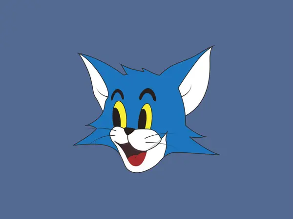 vektör çizim karikatür kedi yüz