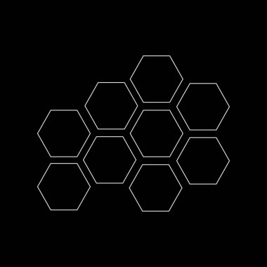 bal peteği simgesi logo tasarım şablonu çizimi