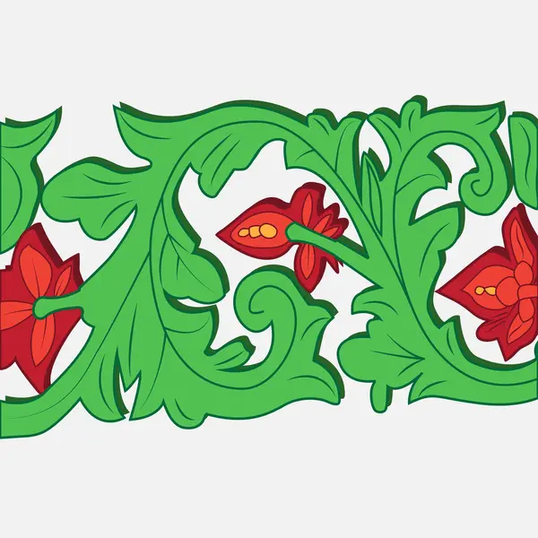 Kartpostallı ve güzel desenli renkli çiçek afişinin vektör çizimi