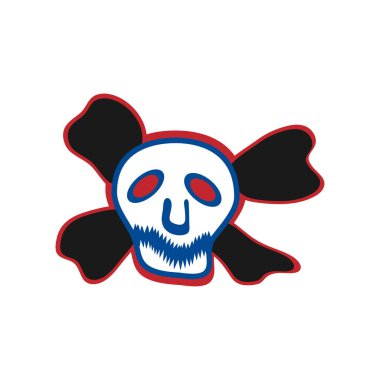 kafatası vektör logo tasarım şablonu