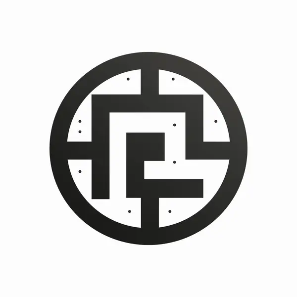 Çemberdeki uygulamanız için vektör logo şablonu