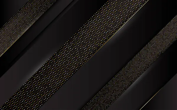 siyah ve altın lüks soyut modern örtüşme arka planı. vektör illüstrasyonu
