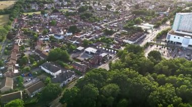 İngiltere, Southampton Banliyöleri Yüksek Açı İnsansız Hava Aracı