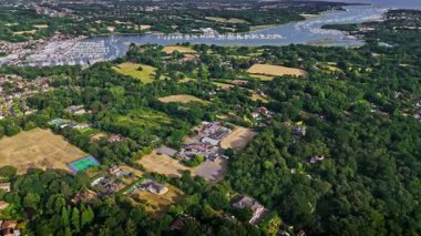 Hava Yüksek Açı İHA 'sı Hamble Nehri ile Britanya Kırsalından Ayrıldı 