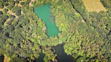Hava manzarası Yüksek Açı Doğa Koruma Alanı ve Yaz Dönüşümünde Göletler