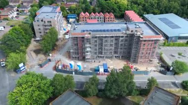 İnşaat alanının üzerindeki hava harekatı Yazın mahalledeki evleri kapsıyor