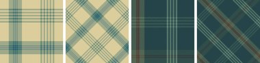 Elbise, flanel etek, masa örtüsü ve diğer modern ve moda baskıları için vektör kontrol deseni veya ekoseli desen.