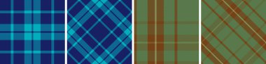 Elbise, flanel etek, masa örtüsü ve diğer modern ve moda baskıları için vektör denetimi deseni veya ekose desen.