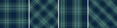 Elbise, flanel etek, masa örtüsü ve diğer modern ve moda baskıları için vektör kontrol desenini veya ekose desenini ayarla.