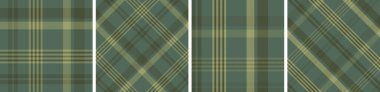 Elbise, flanel etek, masa örtüsü ve diğer modern ve moda baskıları için vektör kontrol desenini veya ekose desenini ayarla.