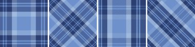 Elbise, flanel etek, masa örtüsü ve diğer modern ve moda baskıları için vektör kontrol desenini veya ekose desenini ayarla.