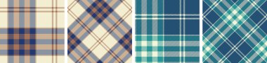Gingam, flanel etek, masa örtüsü ve diğer modern ve moda baskıları için kusursuz desenli tartan ekoseyi kontrol et..