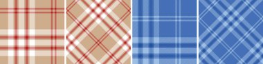 Gingam, flanel etek, masa örtüsü ve diğer modern ve moda baskıları için kusursuz desenli tartan ekoseyi kontrol et..