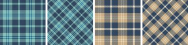 Gingam, flanel etek, masa örtüsü ve diğer modern ve moda baskıları için kusursuz desenli tartan ekoseyi kontrol et..