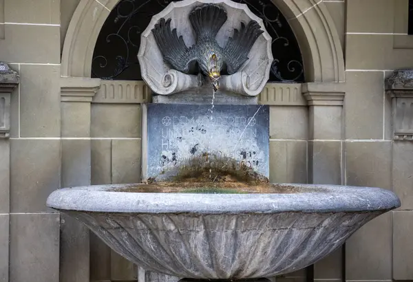 Gryphon Çeşmesi. İsviçre, Bern 'in Gizli Yaratıkları, 20 Haziran 2024. 