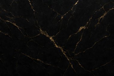 Organik altın damarlı zarif siyah mermer. Lüks iç mekanlar, tezgah, duvarlar ve mimari tasarım görselleri için ideal.