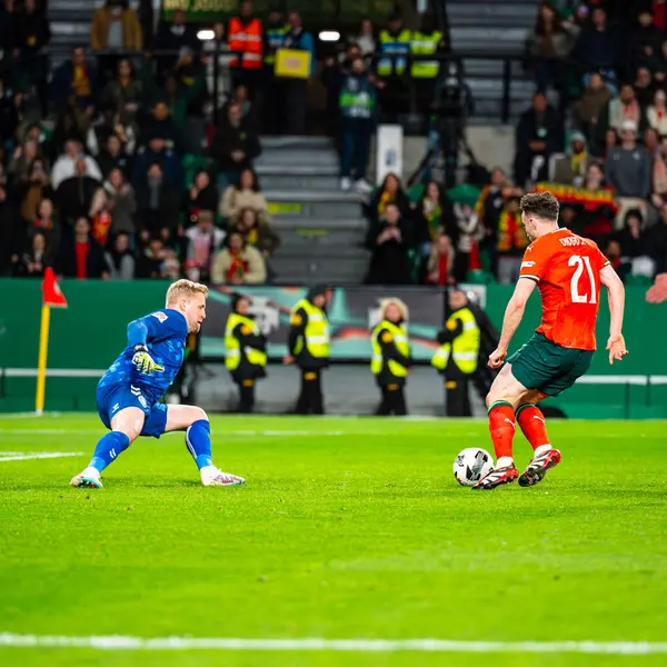 Lizbon, Portekiz. 23 Mart 2025. UEFA Uluslar Ligi: Portekiz - Danimarka. Diogo Jota Vuruldu