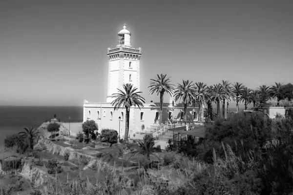 Capespartel, Tanger, Fas. 28 Nisan 2025. Fas kıyısındaki CapeSpartel Deniz Feneri, Tanca