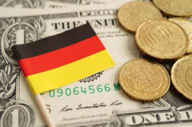 Almanya para ve banknot üzerinde bayrak, finansman ticari yatırım iş para birimi.