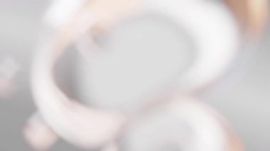 3 boyutlu animasyon sıvı şeffaf kabarcıklar patlaması ve uçup gidiyor. Yansımalı 3 boyutlu güzel küreler..