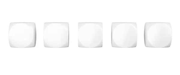Witte Plastic Tegels Witte Achtergrond Rendering Brievenblokjes Zonder Teken Model — Stockfoto