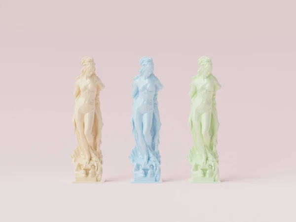 Estatua Antigua Venus Latina Representación Estatuas Dominio Público Colores Pastel — Foto de Stock