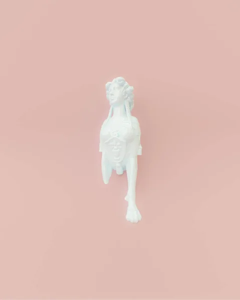 Estatua Una Antigua Esfinge Griega Dominio Público Representación Colores Pastel —  Fotos de Stock