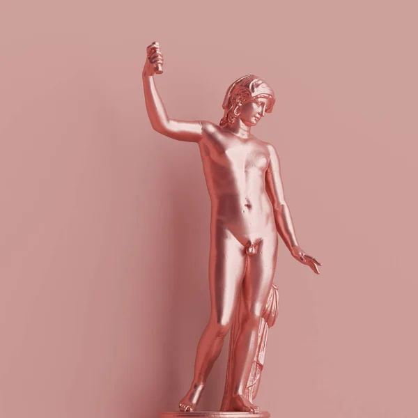 Статуя Гермафродита Рендеринг Общественного Достояния Древней Скульптуры Античный Гендерно Нейтральный — стоковое фото