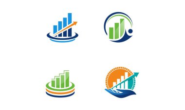 Finansal kar logo vektörü kümesi