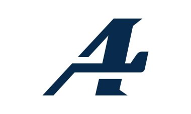 monogram Bir düzlem logo şablonu