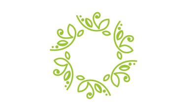 Güzellik yaprağı logo şablonu