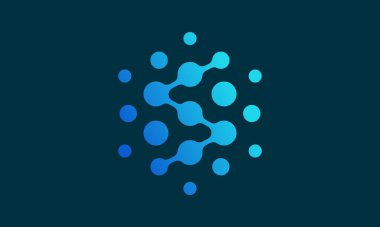 soyut S dijital logo şablonu