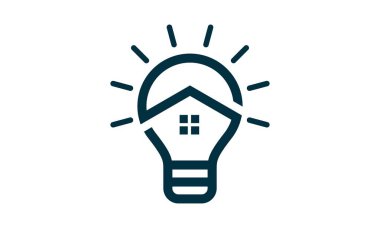 Ev logosu şablonlu ampul