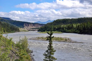 Kış mevsiminde dağ nehri, soğuk, soğuk, asılı, buz sarkıtı