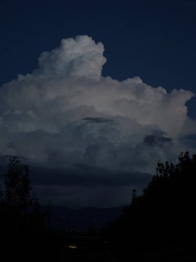Cilt Bulutları Gökyüzü Sanatı, Dramatik Gökyüzü, Gece Bulutları. Yüksek kalite fotoğraf