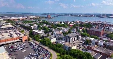 Doğu Boston 'daki Jeffries Point Hava Görüntüsü, MA