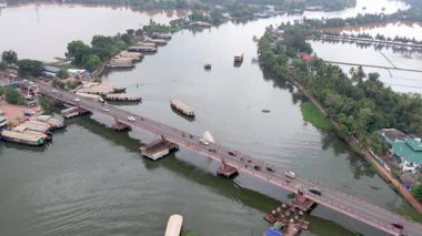 Kerala Gölü 'nün hava manzarası. 