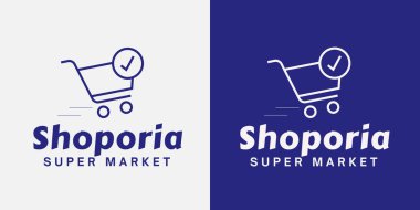 Yaratıcı Çevrimiçi Alışveriş Logosu Tasarım Şablonu