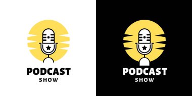 Yaratıcı Müzik ve Podcast Logo Tasarım Şablonu