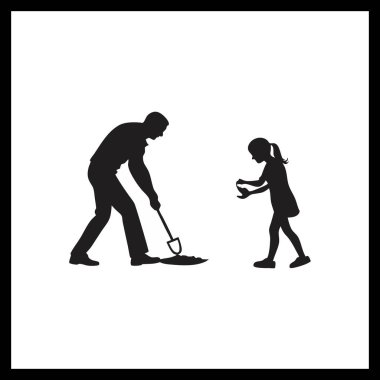 Yaratıcı Siluet Vektör Tasarımı Doğa, Karakterler ve Müzikal Enstrüman Kavramlarının Resmedilmesi