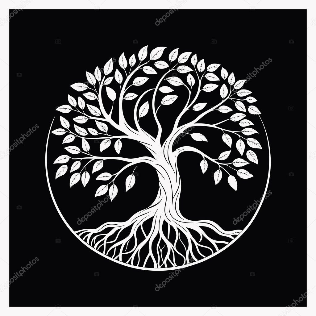 Tree Silhouette Vector  Nature-Inspired Tree for Art, Logos & Prints