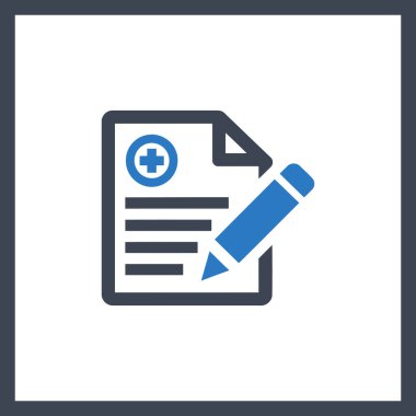 Tıbbi Kontrol Listesi Simgesi Sağlık Raporu, Teşhis ve Hasta Değerlendirme Vektörü Tasarımı